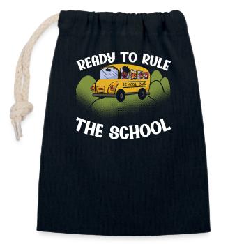 Zurück Zur Schule Kleidung Bildung Lehrer Schüler - Verschließbarer Geschenkbeutel aus Baumwolle (14x20cm) - Navy - Vorne