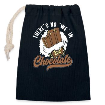 I love - Closable cotton gift bag (14x20cm) - navy - Front