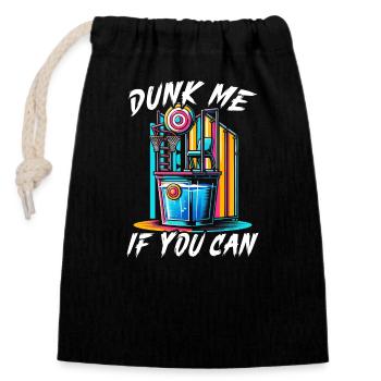 Dunk Tank Carnival Fair Circus - Closable cotton gift bag (14x20cm) - black - Front