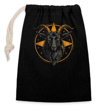 Vêtements occultes Mode gothique occulte - Sac cadeau en coton avec cordon (14 x 20 cm) - noir - Devant