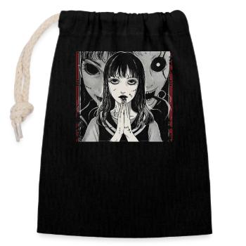 Vêtements occultes Mode gothique occulte - Sac cadeau en coton avec cordon (14 x 20 cm) - noir - Devant
