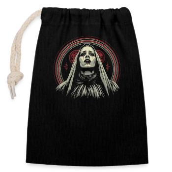 Vêtements occultes Mode gothique occulte - Sac cadeau en coton avec cordon (14 x 20 cm) - noir - Devant