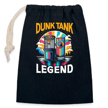 Dunk Tank Carnival Fair Circus Goer Dunking Booth - Sac cadeau en coton avec cordon (14 x 20 cm) - bleu marine - Devant