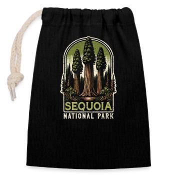 Sequoia National Park Outdoor-reisen Usa Amerika - Verschließbarer Geschenkbeutel aus Baumwolle (14x20cm) - Schwarz - Vorne