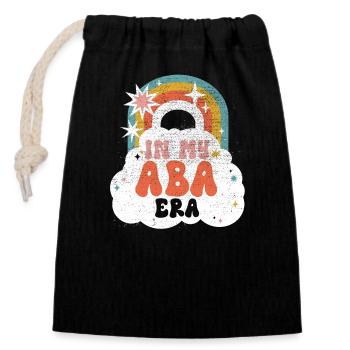 Aba therapist Behavior analyst Psychologist - Closable cotton gift bag (14x20cm) - black - Front