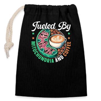 Funny Mitochondrial Energy Biology Teacher - Closable cotton gift bag (14x20cm) - black - Front