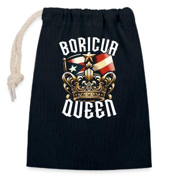 Puerto Rico Flagge Land Nationalität Pr Boricua - Verschließbarer Geschenkbeutel aus Baumwolle (14x20cm) - Navy - Vorne