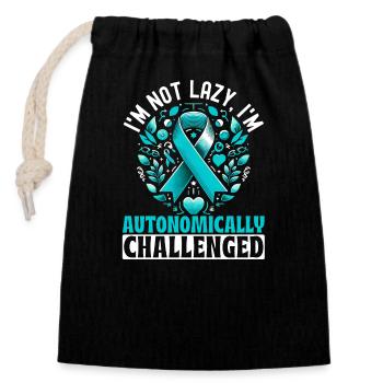 Dysautonomia Awareness Chronic Disease - Closable cotton gift bag (14x20cm) - black - Front