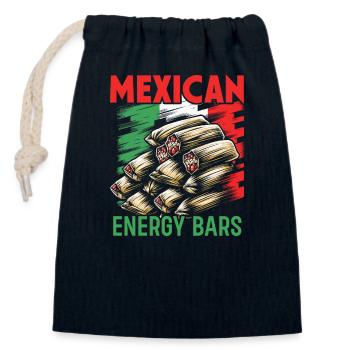 Tamales mexicains - Sac cadeau en coton avec cordon (14 x 20 cm) - bleu marine - Devant