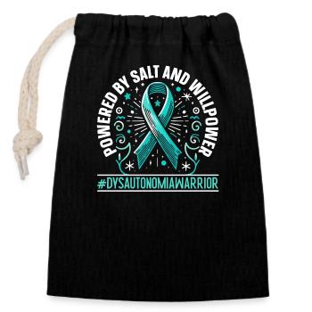 Dysautonomia Awareness Chronic Illness - Closable cotton gift bag (14x20cm) - black - Front