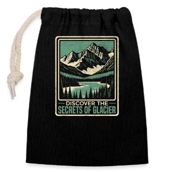 Glacier National Park Outdoor-reisen Usa Amerika - Verschließbarer Geschenkbeutel aus Baumwolle (14x20cm) - Schwarz - Vorne