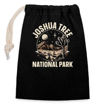Joshua Tree National Park Outdoor Tours Usa - Closable cotton gift bag (14x20cm) - black - Front