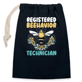 Rbt-therapeut, Registrierter Verhaltenstechniker - Verschließbarer Geschenkbeutel aus Baumwolle (14x20cm) - Navy - Vorne