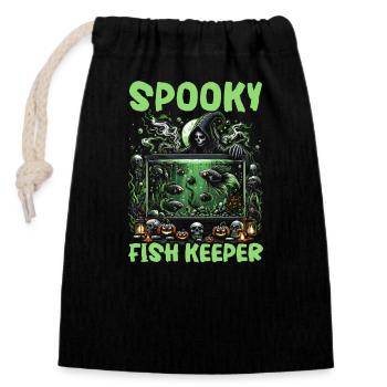 Halloween Mardi Gras Costume - Closable cotton gift bag (14x20cm) - black - Front