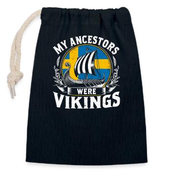 Nordic Viking culture Nordic mythology - Closable cotton gift bag (14x20cm) - navy - Front