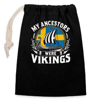 Culture viking nordique Mythologie nordique - Sac cadeau en coton avec cordon (14 x 20 cm) - noir - Devant