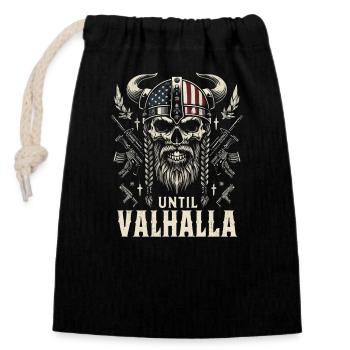 Nordic Viking culture Nordic mythology - Closable cotton gift bag (14x20cm) - black - Front