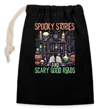 Lustiges Halloween-kostüm Bücher - Verschließbarer Geschenkbeutel aus Baumwolle (14x20cm) - Schwarz - Vorne