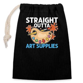 Art Student Artistic Art - Closable cotton gift bag (14x20cm) - black - Front