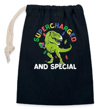 Audhd Disability Autism Adhs - Closable cotton gift bag (14x20cm) - navy - Front
