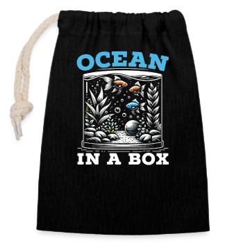 Aquariophiles Aquariophiles - Sac cadeau en coton avec cordon (14 x 20 cm) - noir - Devant