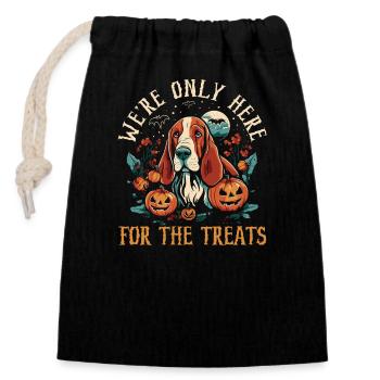 Déguisement d’Halloween amusant pour les amoureux des chiens et - Sac cadeau en coton avec cordon (14 x 20 cm) - noir - Devant