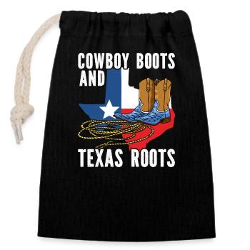 cowboy lover, western rodeo rider, - Closable cotton gift bag (14x20cm) - black - Front