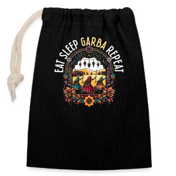 Navratri and Dussehra Goddess Durga Puja Hindu - Closable cotton gift bag (14x20cm) - black - Front