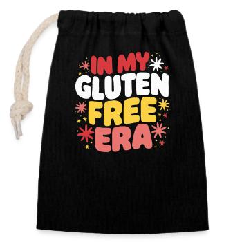 Glutenfreie Gluten-intoleranz Zöliakie - Verschließbarer Geschenkbeutel aus Baumwolle (14x20cm) - Schwarz - Vorne