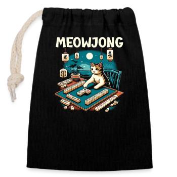Mahjong Player Casino-spiel Mahjongg Chinese Board - Verschließbarer Geschenkbeutel aus Baumwolle (14x20cm) - Schwarz - Vorne
