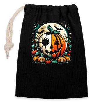 Lustiger Halloween Kostüm Fußballspieler Trick - Verschließbarer Geschenkbeutel aus Baumwolle (14x20cm) - Schwarz - Vorne