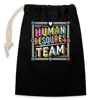 Hr Manager Job Human Resources Employee Hr - Closable cotton gift bag (14x20cm) - black - Front