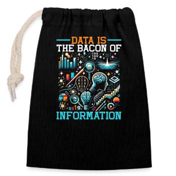 Data Science Datenanalyse Machine Learning Daten - Verschließbarer Geschenkbeutel aus Baumwolle (14x20cm) - Schwarz - Vorne