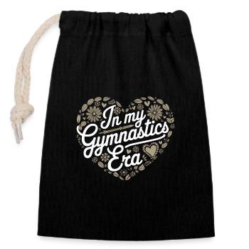 Gymnastics Gymnastics - Closable cotton gift bag (14x20cm) - black - Front