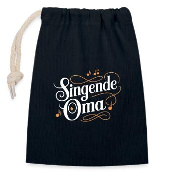 Singende Oma - unsere Oma Großmutter singt gerne. - Verschließbarer Geschenkbeutel aus Baumwolle (14x20cm) - Navy - Vorne