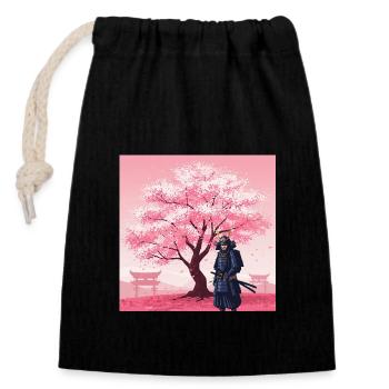 Samurai: Die Krieger des alten Japan - Verschließbarer Geschenkbeutel aus Baumwolle (14x20cm) - Schwarz - Vorne