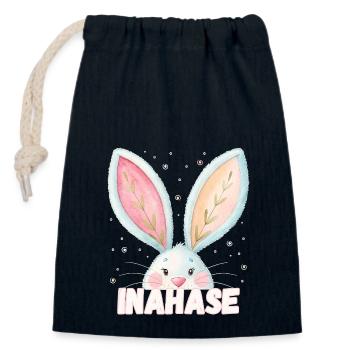 Name Ina Hase Inahase Pet name - Closable cotton gift bag (14x20cm) - navy - Front