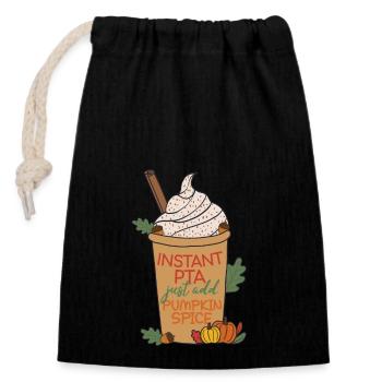 Instant PTA Pumpkin Spice | Apotheke - Verschließbarer Geschenkbeutel aus Baumwolle (14x20cm) - Schwarz - Vorne