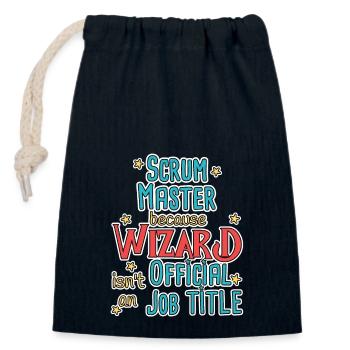 Assistant Scrum Master - Sac cadeau en coton avec cordon (14 x 20 cm) - bleu marine - Devant