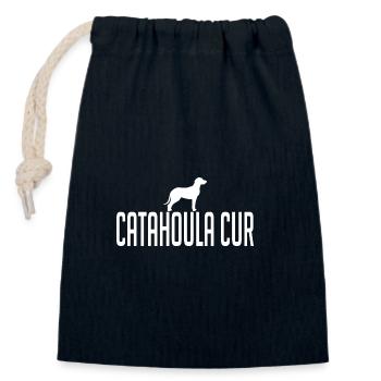 Catahoula Cur Dog breed Dogs Wilsigns - Closable cotton gift bag (14x20cm) - navy - Front