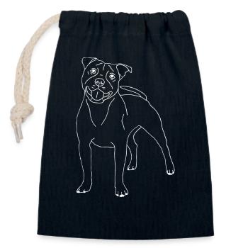 American Staffordshire Terrier - Verschließbarer Geschenkbeutel aus Baumwolle (14x20cm) - Navy - Vorne