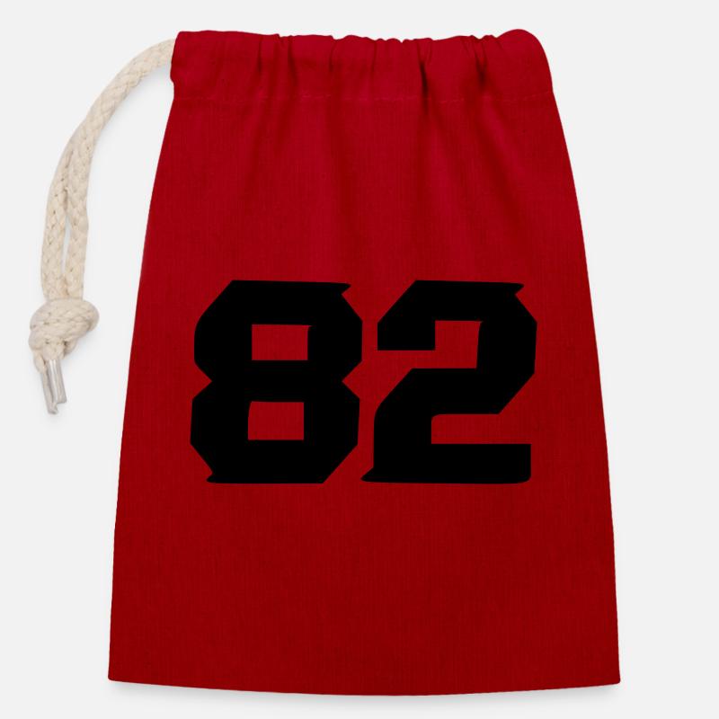 82 - Closable cotton gift bag (14x20cm) - red