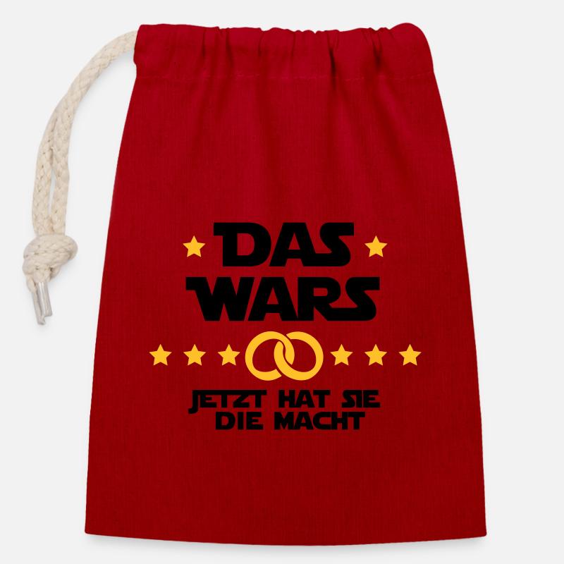 Das wars 2 - Verschließbarer Geschenkbeutel aus Baumwolle (14x20cm) - Rot
