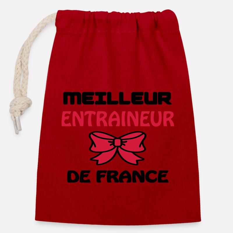 BESTER REISEBUS IN FRANKREICH - Verschließbarer Geschenkbeutel aus Baumwolle (14x20cm) - Rot