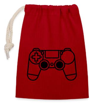 Videospiel-Controller - Verschließbarer Geschenkbeutel aus Baumwolle (14x20cm) - Rot - Vorne