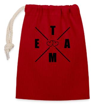 Team Herats - Closable cotton gift bag (14x20cm) - red - Front