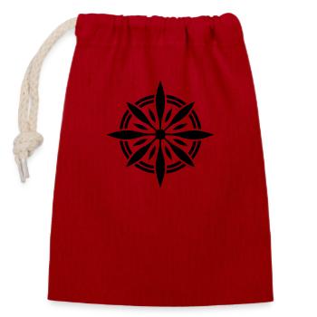 Precision Navigator: Compass - Closable cotton gift bag (14x20cm) - red - Front