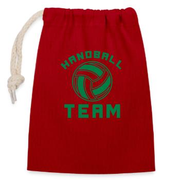 Handball team - Closable cotton gift bag (14x20cm) - red - Front
