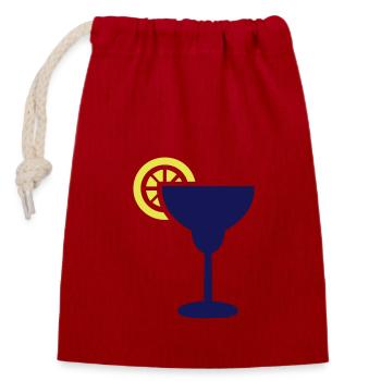 Tequilla Alcohol - Closable cotton gift bag (14x20cm) - red - Front