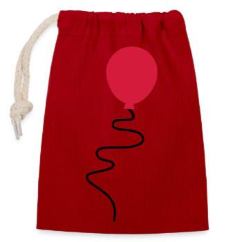 balloon - Closable cotton gift bag (14x20cm) - red - Front